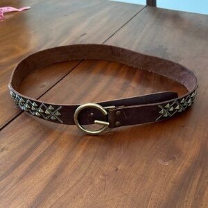 Guess Dark Brown Studded Belt